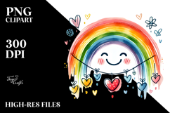 Smiling Rainbow Scribble, Transparent PNG Product Image 2