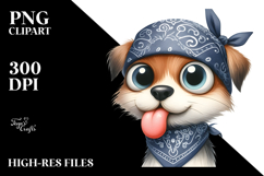 Cute Dog with Bandana, Transparent PNG Product Image 2