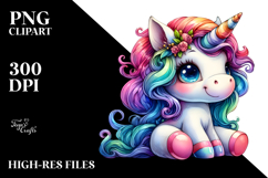 Vibrant Unicorn Drawing Inspired by PNG Product Image 2