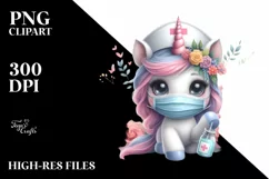 Cute Baby Unicorn with Nurse Mask Product Image 3