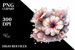 Glossy Shiny Pastel Petunia with Golden Insertions | Product Image 3