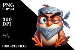Goofy Bird with Bandana PNG Product Image 2