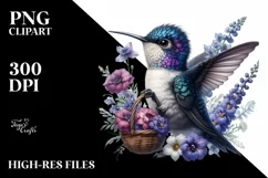 Gothic Baby Hummingbird with Flower Basket Product Image 3