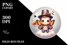 Cute Baby Butterfly Halloween PNG Product Image 1