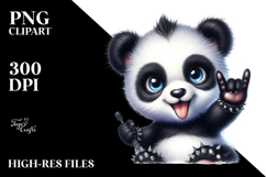 Energetic Baby Panda Watercolor PNG Product Image 2