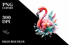 Colorful Flamingo | Sublimation | Clipart Product Image 1