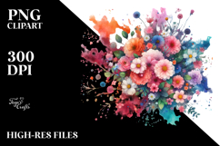 Skull with Butterfly Silhouettes PNG Product Image 2