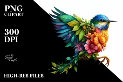 Vibrant Watercolor Bird, Transparent PNG Product Image 3