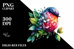 Vibrant Watercolor Bird, Transparent PNG Product Image 3