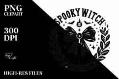 Croquette Bow Halloween PNG Product Image 3