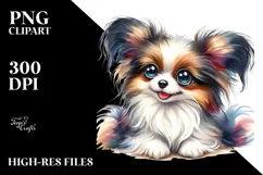 Watercolor Cute Papillon, Transparent PNG Product Image 2