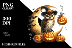 Owl in Halloween Costume, Transparent PNG Product Image 2