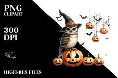 Owl in Halloween Costume, Transparent PNG Product Image 2