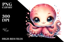 Cute Baby Octopus, Transparent PNG Product Image 2