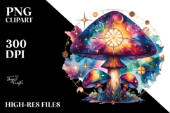 Vibrant Celestial Mushroom PNG Product Image 2