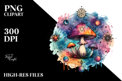 Vibrant Celestial Mushroom PNG Product Image 2