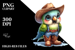 Shy Parrot in Cowboy Boots Product Image 2