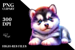 Expressive Baby Siberian Husky, Transparent PNG Product Image 2
