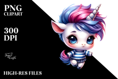 Baby Unicorn Watercolor Drawing in Style Product Image 2