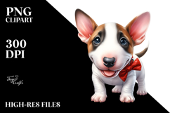 Watercolor Baby Bull Terrier Cartoon, Transparent PNG Product Image 2