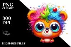Colorful Small Baby Bear | Sublimation | Clipart Product Image 3