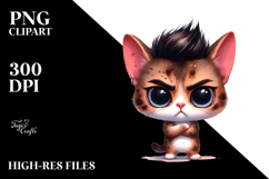 Expressive Baby Cat with Contempt | Sublimation | Clipart Product Image 2