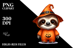 Expressive Sloth Dressed for Halloween Product Image 2