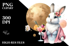 Bunny with Cocktail PNG Product Image 2