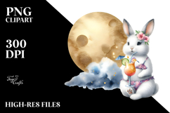 Bunny with Cocktail PNG Product Image 2
