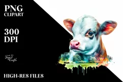 Colorful Baby Cow in Warsaw Park Product Image 3