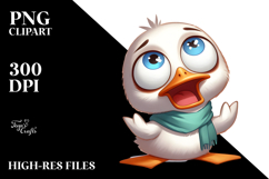 Cartoon Duck with Cross-Eyed Expression PNG Product Image 2