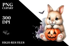 Watercolor Baby Bunny PNG Product Image 3
