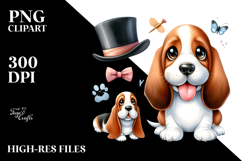 Watercolor Baby Basset Hound Cartoon, Transparent PNG Product Image 2