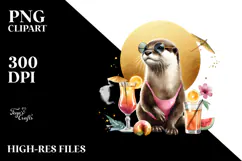 Otter in Beachwear, High-Res PNG Product Image 2