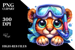 Vibrant Baby Lion Snorkel Set PNG Product Image 2