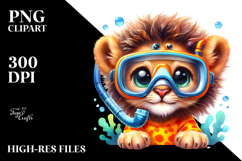 Vibrant Baby Lion Snorkel Set PNG Product Image 2