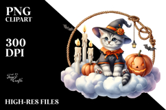 Kitten Halloween Party PNG Product Image 2