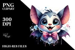Funny Bat Boy with Bow and Tie PNG Product Image 2