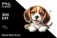 Happy Beagle Puppy PNG Product Image 2