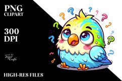 Colorful Small Baby Budgerigar | Sublimation | Clipart Product Image 3
