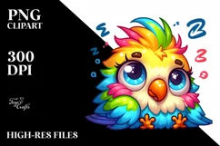 Colorful Cartoon Small Baby Budgerigar with Big Eyes Product Image 3