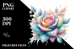 Colorful Diamond Rose with Golden Insertions Product Image 2