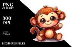 Vibrant Brownish Sewed Plush Monkey Product Image 3