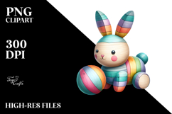 Funny Bunny with Easter Egg PNG Product Image 2