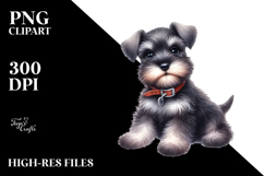 Watercolor Baby Miniature Schnauzer Cartoon, Transparent PNG Product Image 2