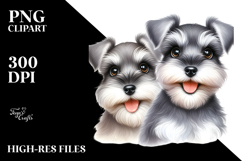 Watercolor Baby Miniature Schnauzer Cartoon, Transparent PNG Product Image 2