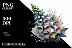 Detailed Glossy Foxglove | Sublimation | Clipart Product Image 3
