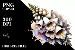 Detailed Glossy Foxglove | Sublimation | Clipart Product Image 3