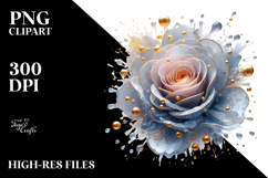 Material Rose Watercolor Splash PNG Product Image 2