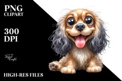 Crazy Fur Cocker Spaniel Watercolor Clipart Product Image 3